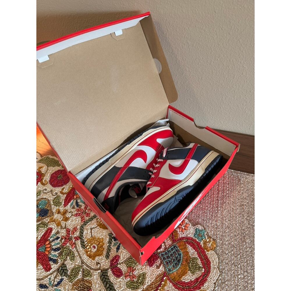 Nike Dunk Low Boston Red Sox White University Red Thunder Navy Blue IM2222 100 - Picture 7 of 9